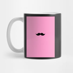 moustache- pink background Mug